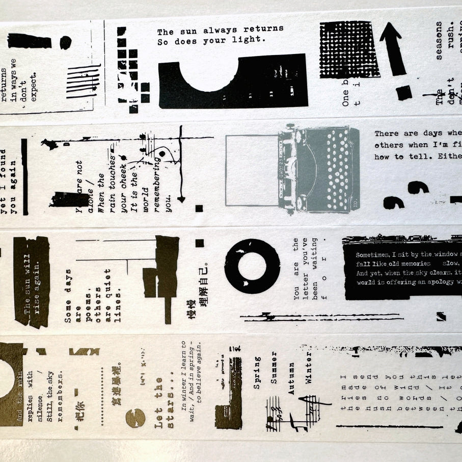 Moodtape - Poem washi tape SAMPLES