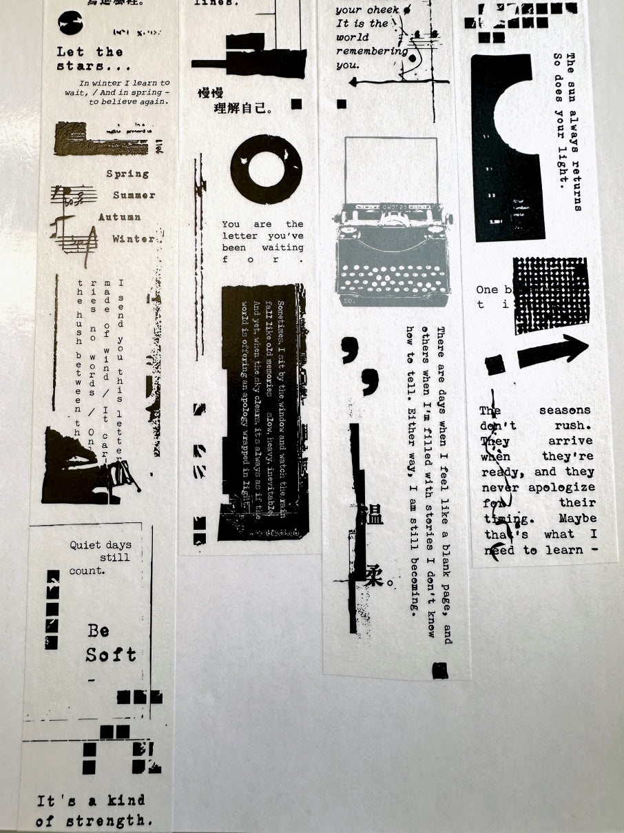 Moodtape - Poem washi tape SAMPLES