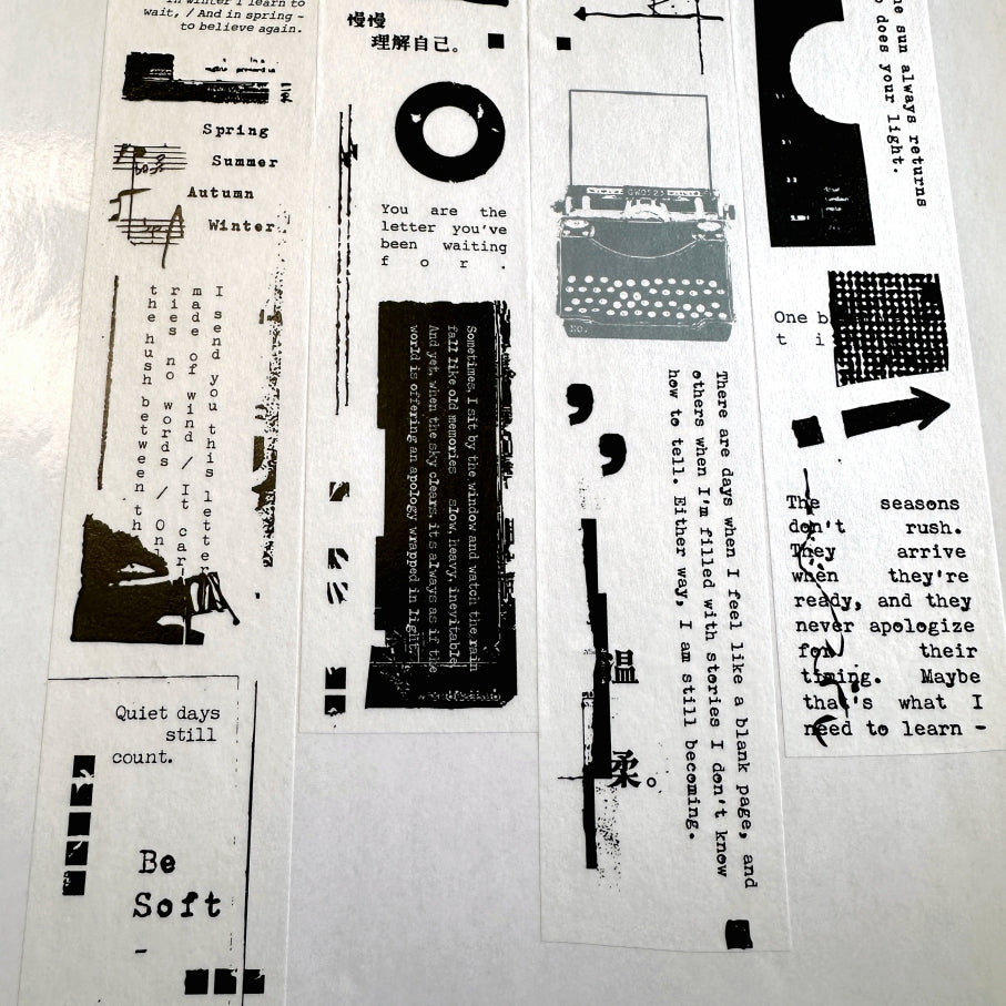 Moodtape - Poem washi tape SAMPLES