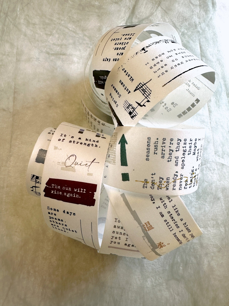 Moodtape - Poem washi tape SAMPLES