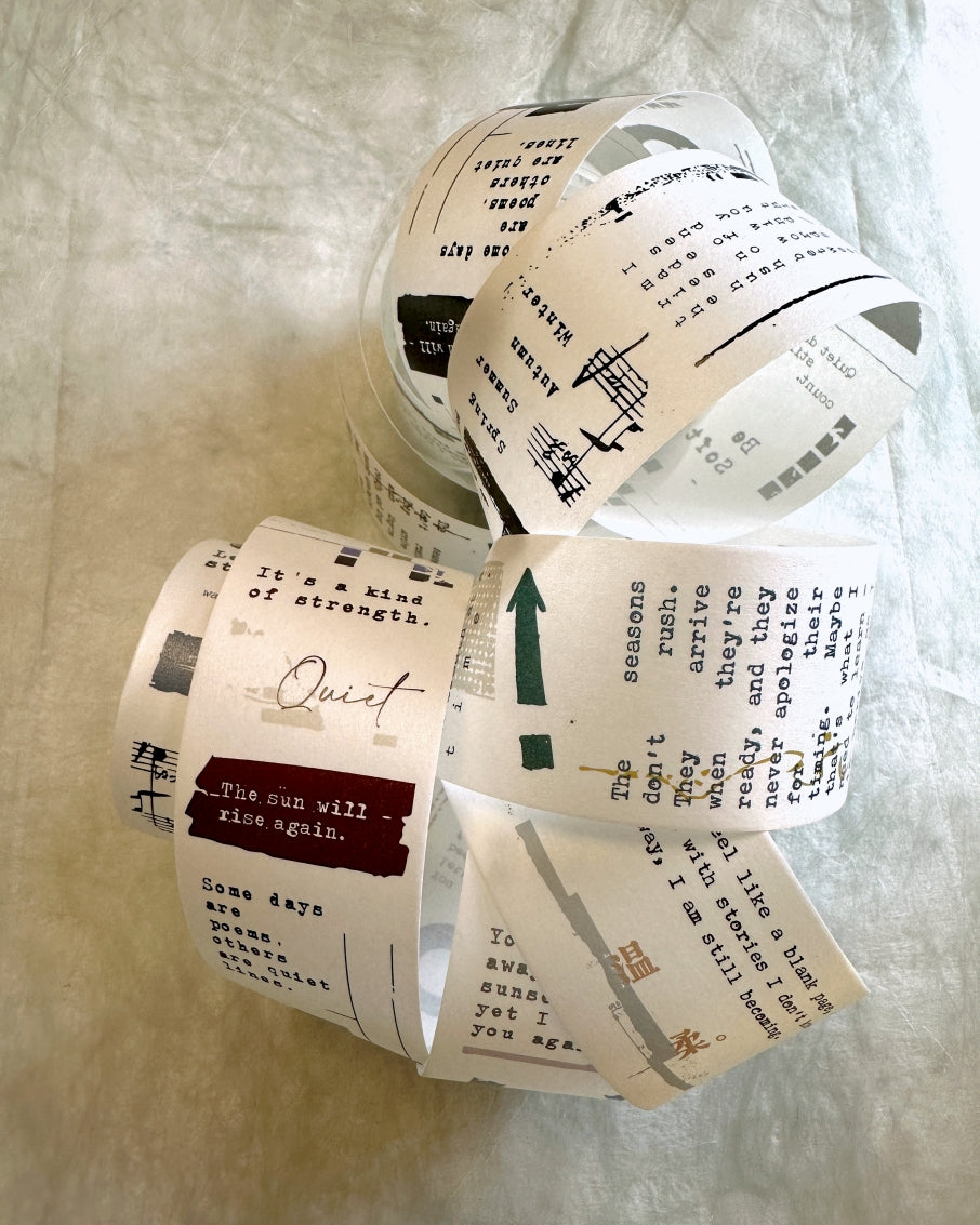 Moodtape - Poem washi tape SAMPLES