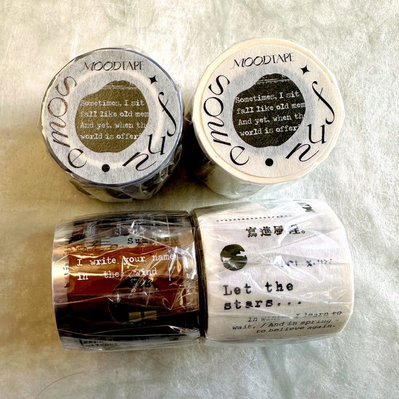 Moodtape - Poem washi tape SAMPLES