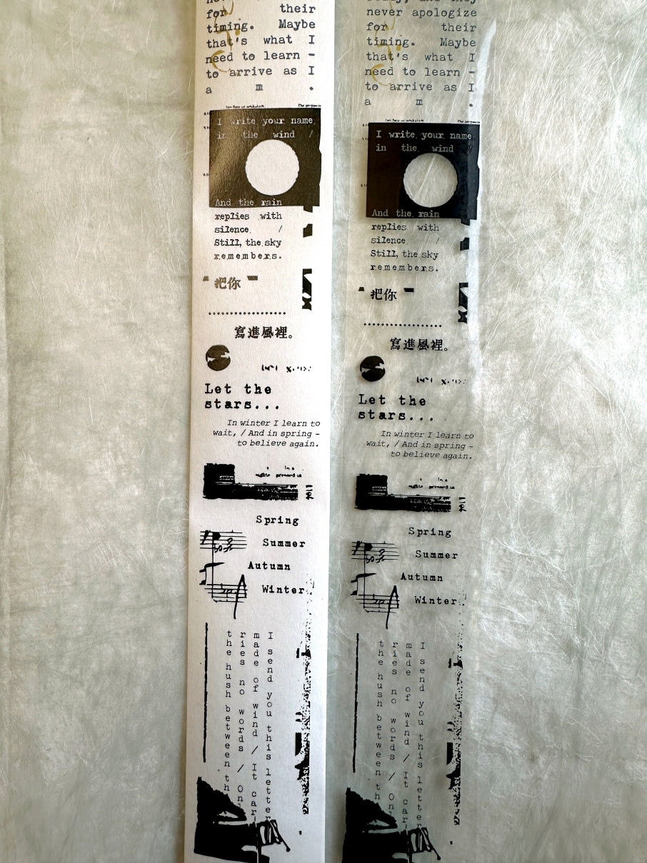Moodtape - Poem washi tape SAMPLES