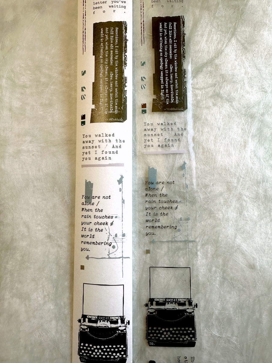 Moodtape - Poem washi tape SAMPLES