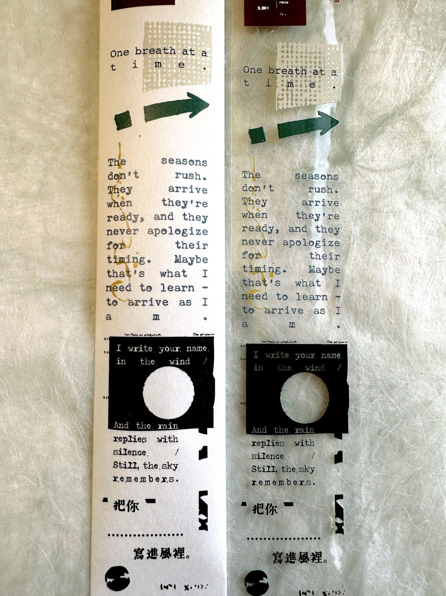 Moodtape - Poem washi tape SAMPLES