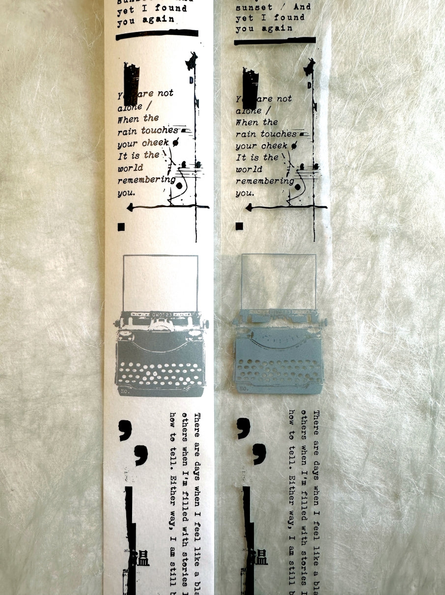 Moodtape - Poem washi tape SAMPLES