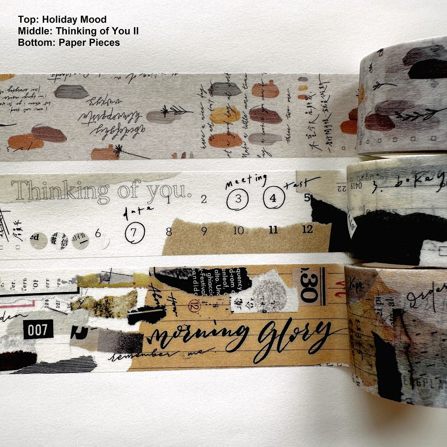 Mr. Eggplants - Holiday Mood washi tape SAMPLES