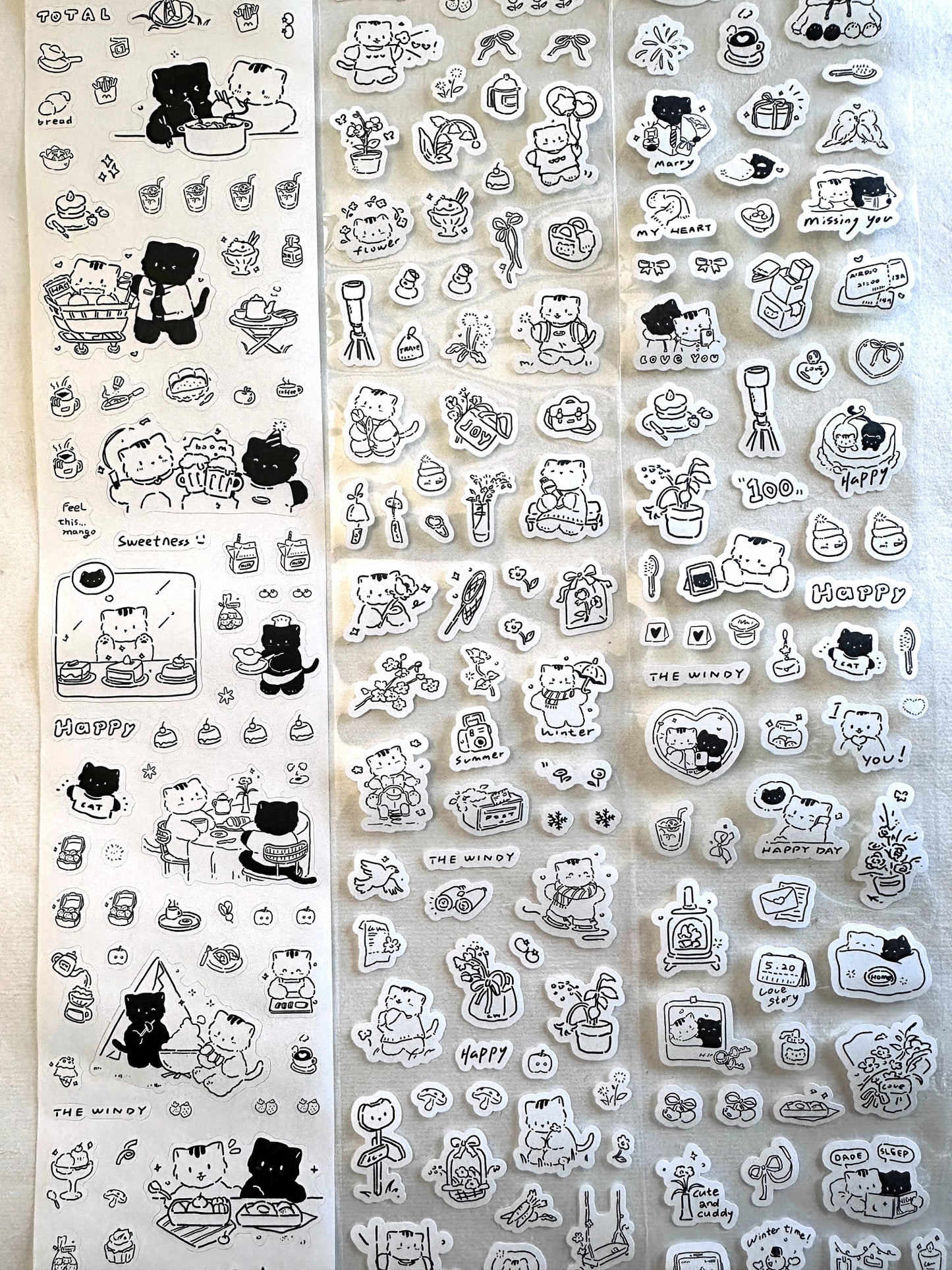 Muguang - Delicious Life, Flower World, & Sweet Diary sticker roll SAMPLES