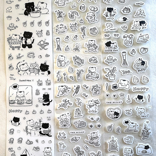 Muguang - Delicious Life, Flower World, & Sweet Diary sticker roll SAMPLES