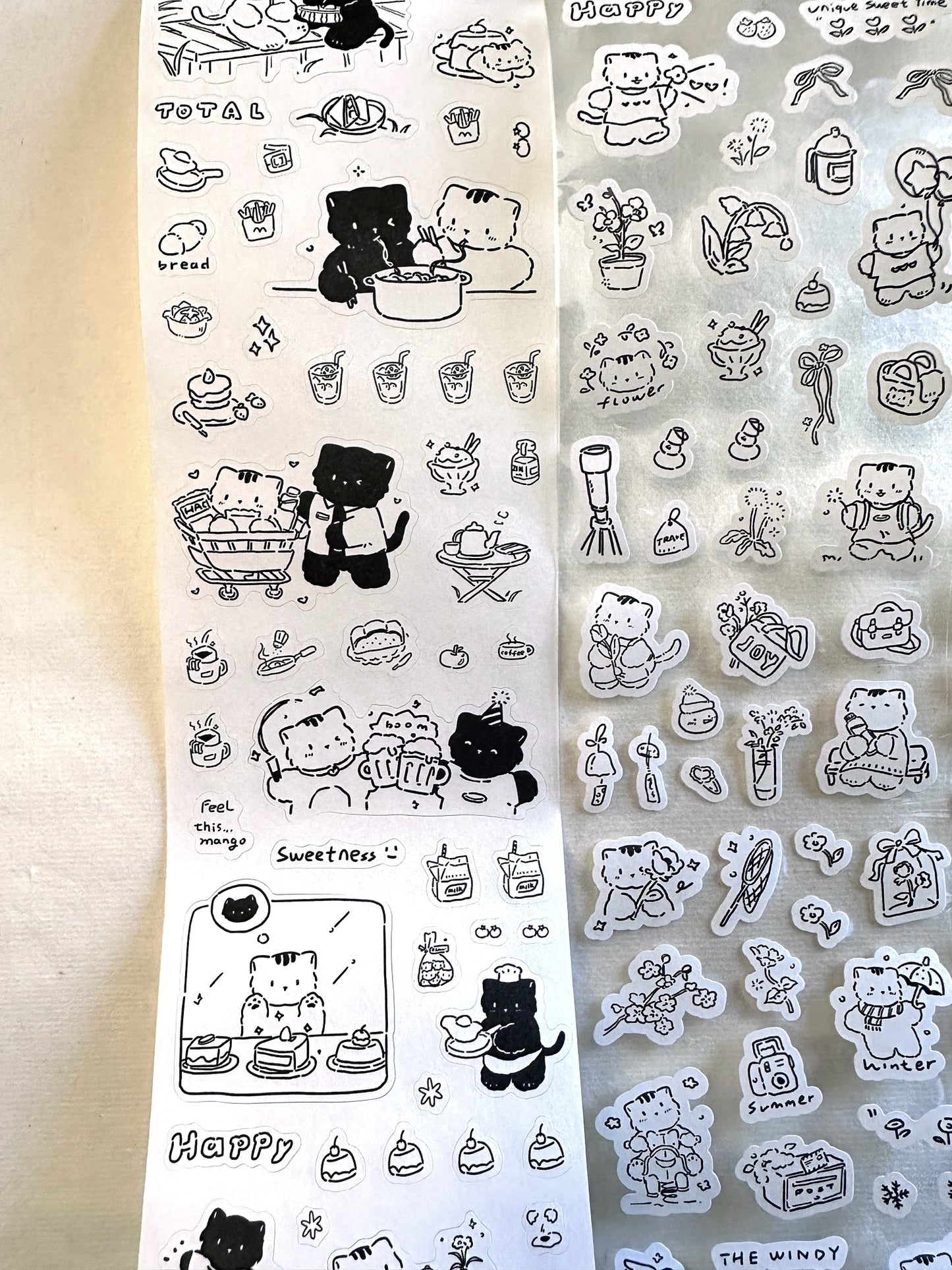 Muguang - Delicious Life, Flower World, & Sweet Diary sticker roll SAMPLES