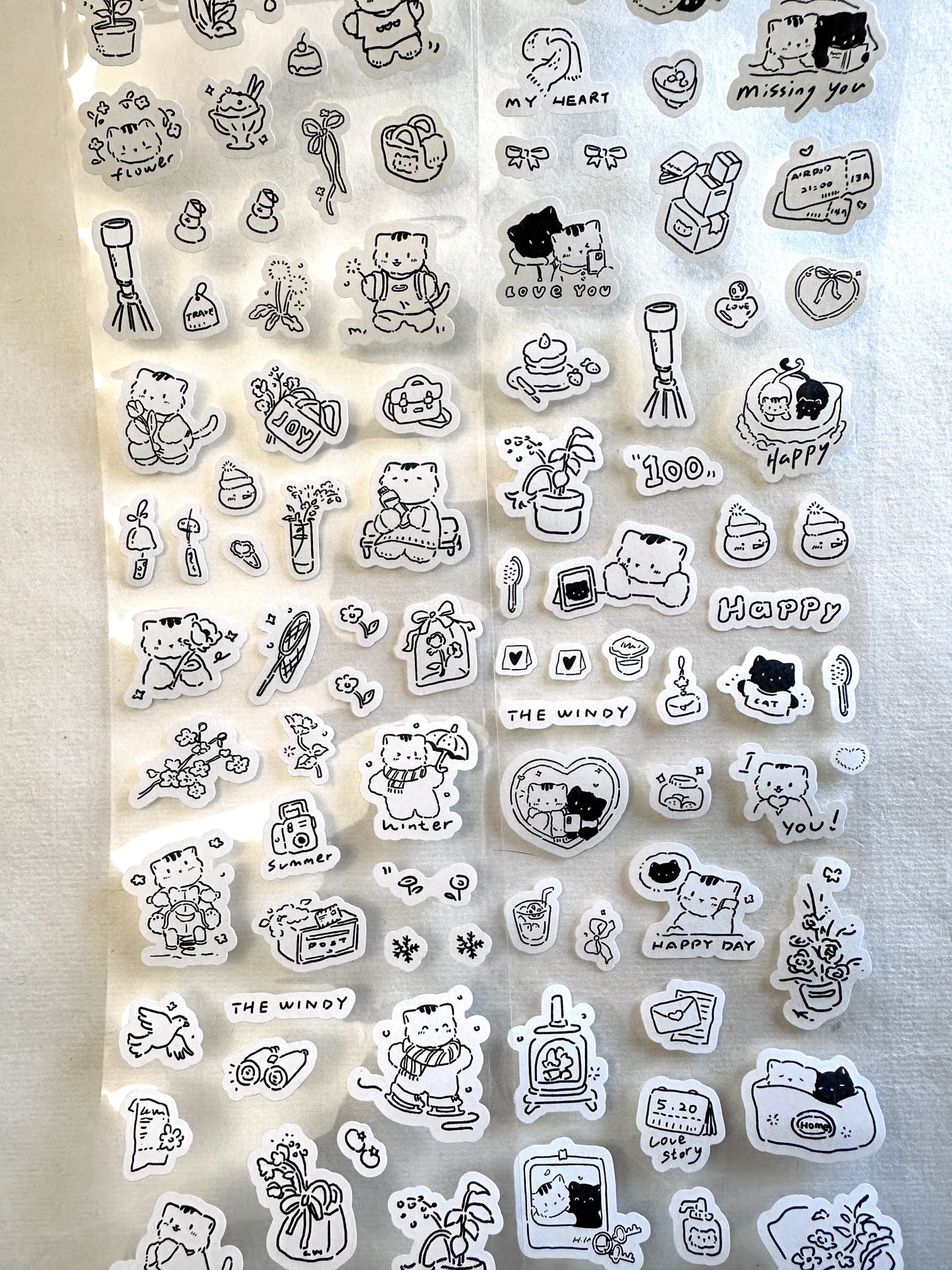 Muguang - Delicious Life, Flower World, & Sweet Diary sticker roll SAMPLES