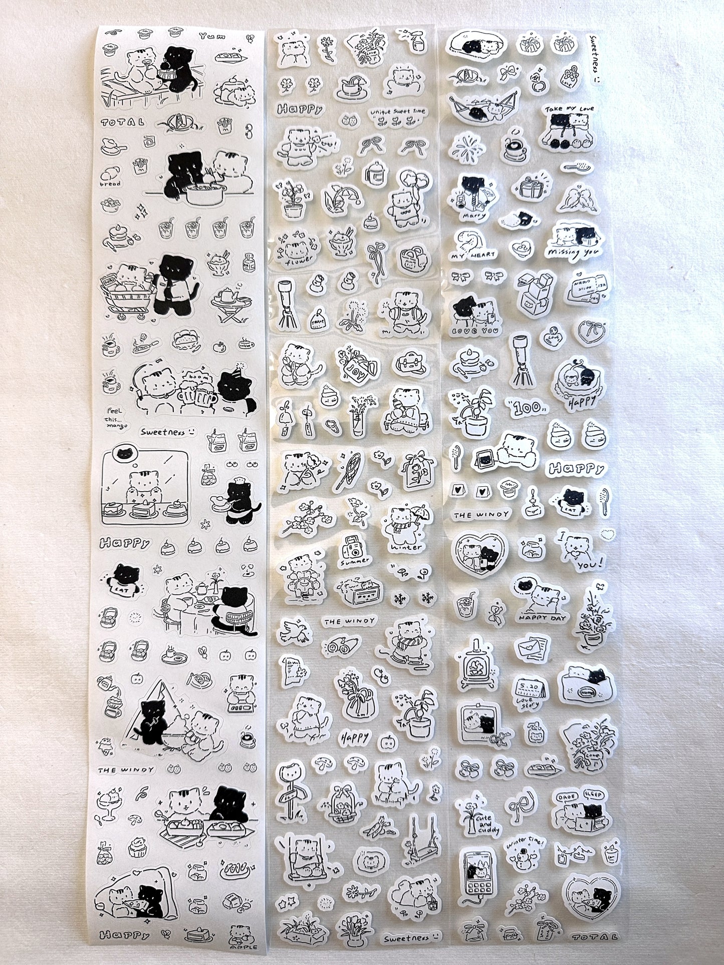 Muguang - Delicious Life, Flower World, & Sweet Diary sticker roll SAMPLES