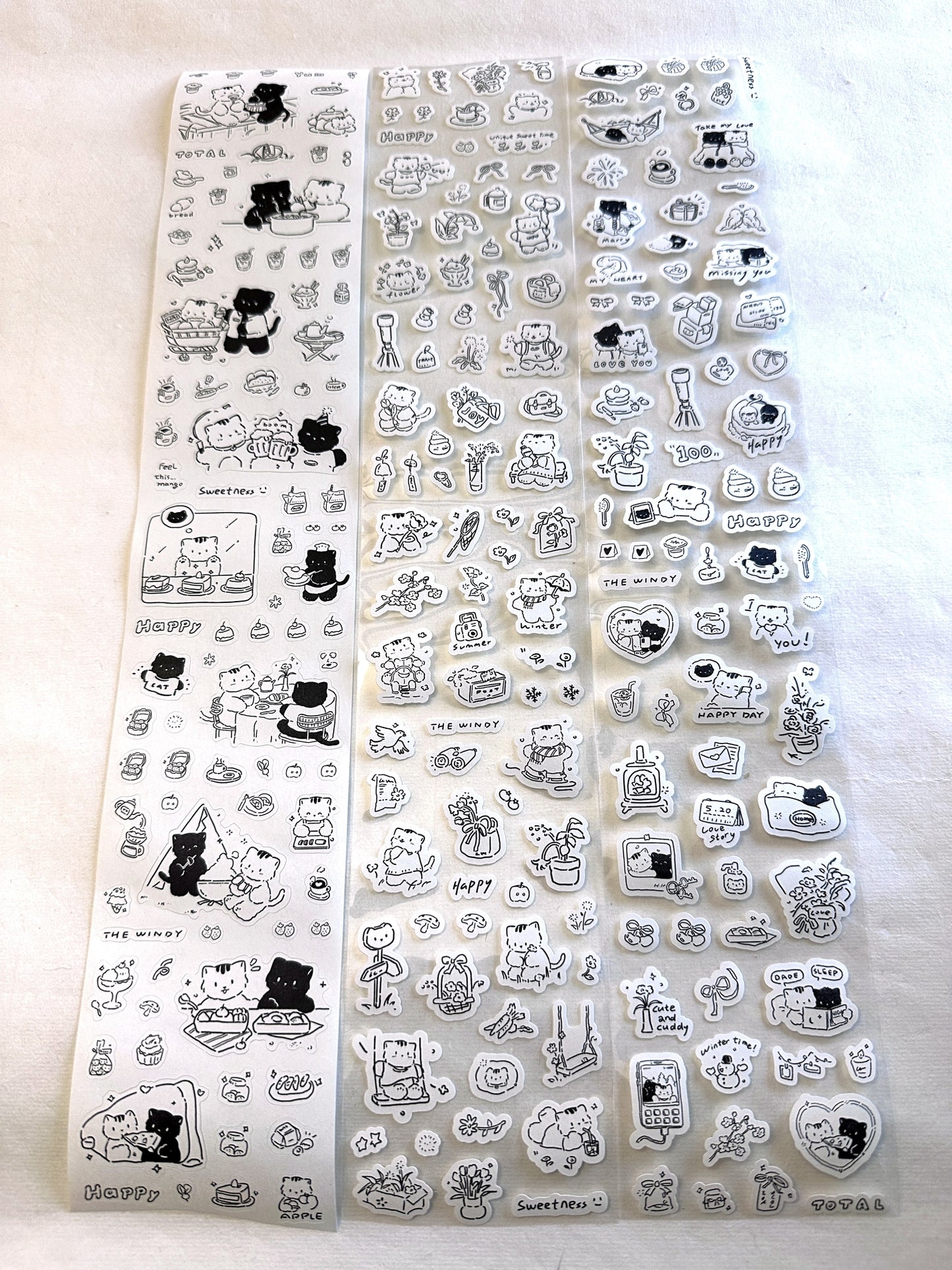 Muguang - Delicious Life, Flower World, & Sweet Diary sticker roll SAMPLES