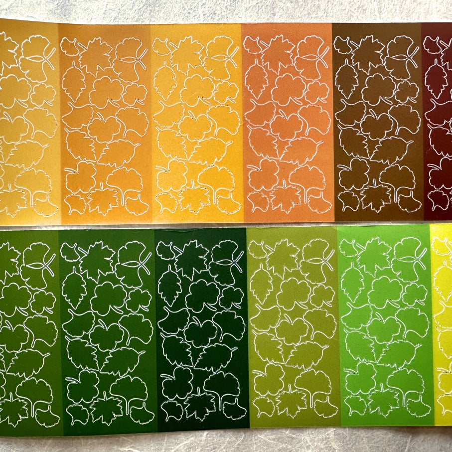 MuJie Original Studio - Ginkgo Rendezvous pre-cut sticker tape SAMPLES