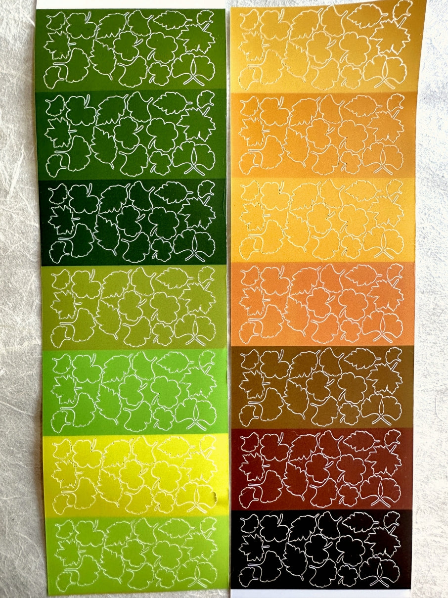 MuJie Original Studio - Ginkgo Rendezvous pre-cut sticker tape SAMPLES
