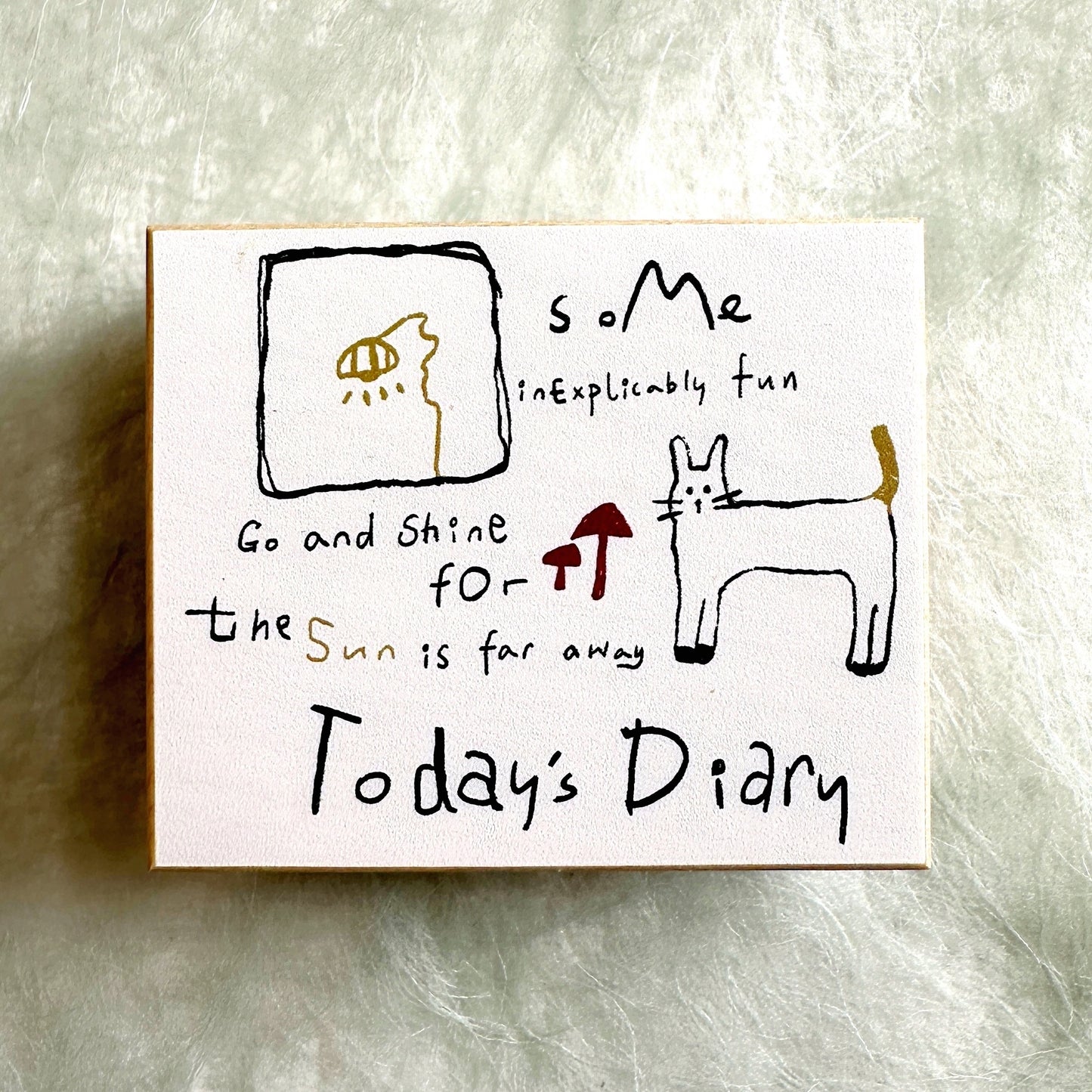 Mu Zi Shan Studio - Today's Diary cat rubber stamp