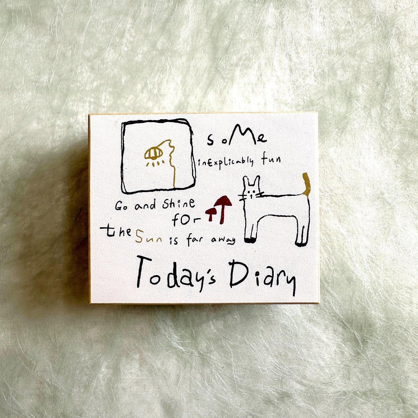 Mu Zi Shan Studio - Today's Diary cat rubber stamp