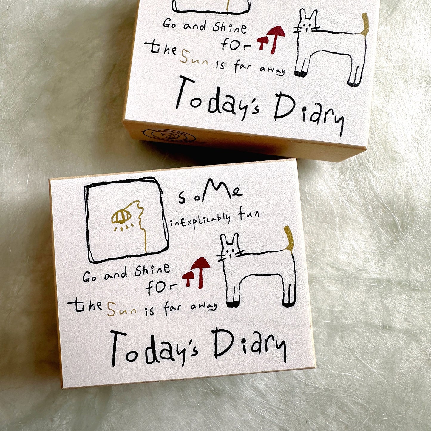 Mu Zi Shan Studio - Today's Diary cat rubber stamp
