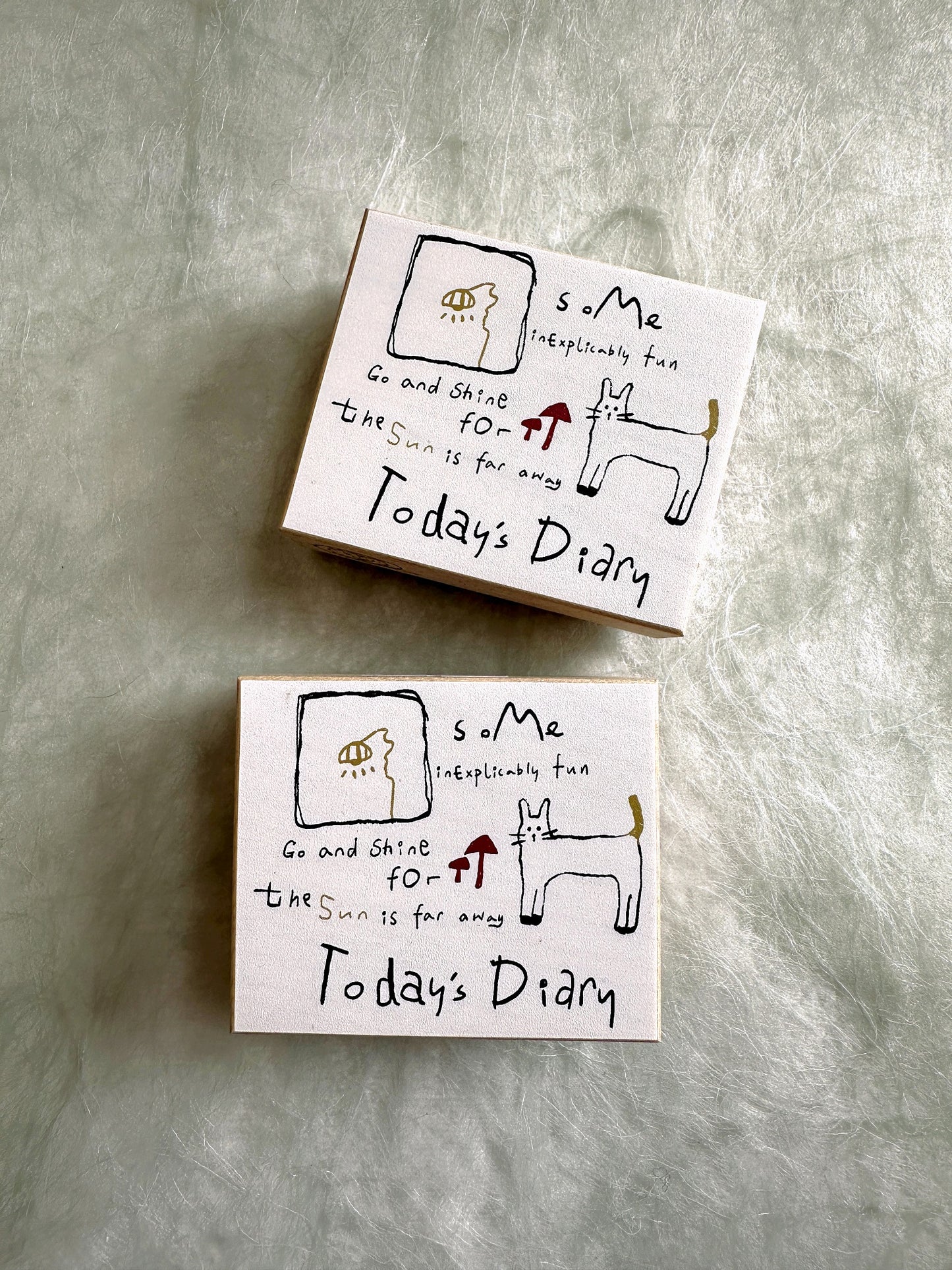 Mu Zi Shan Studio - Today's Diary cat rubber stamp