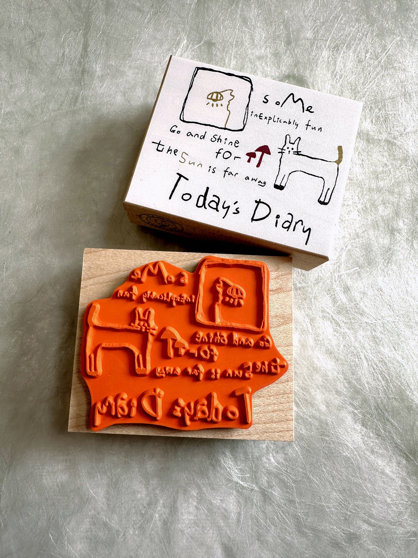 Mu Zi Shan Studio - Today's Diary cat rubber stamp