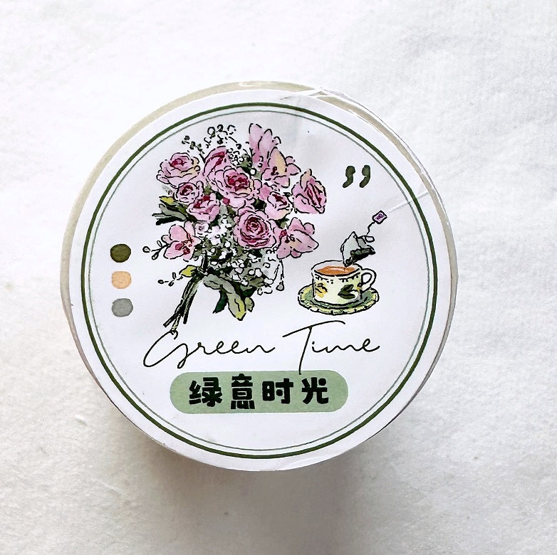 Muguang - Green Time washi tape SAMPLES