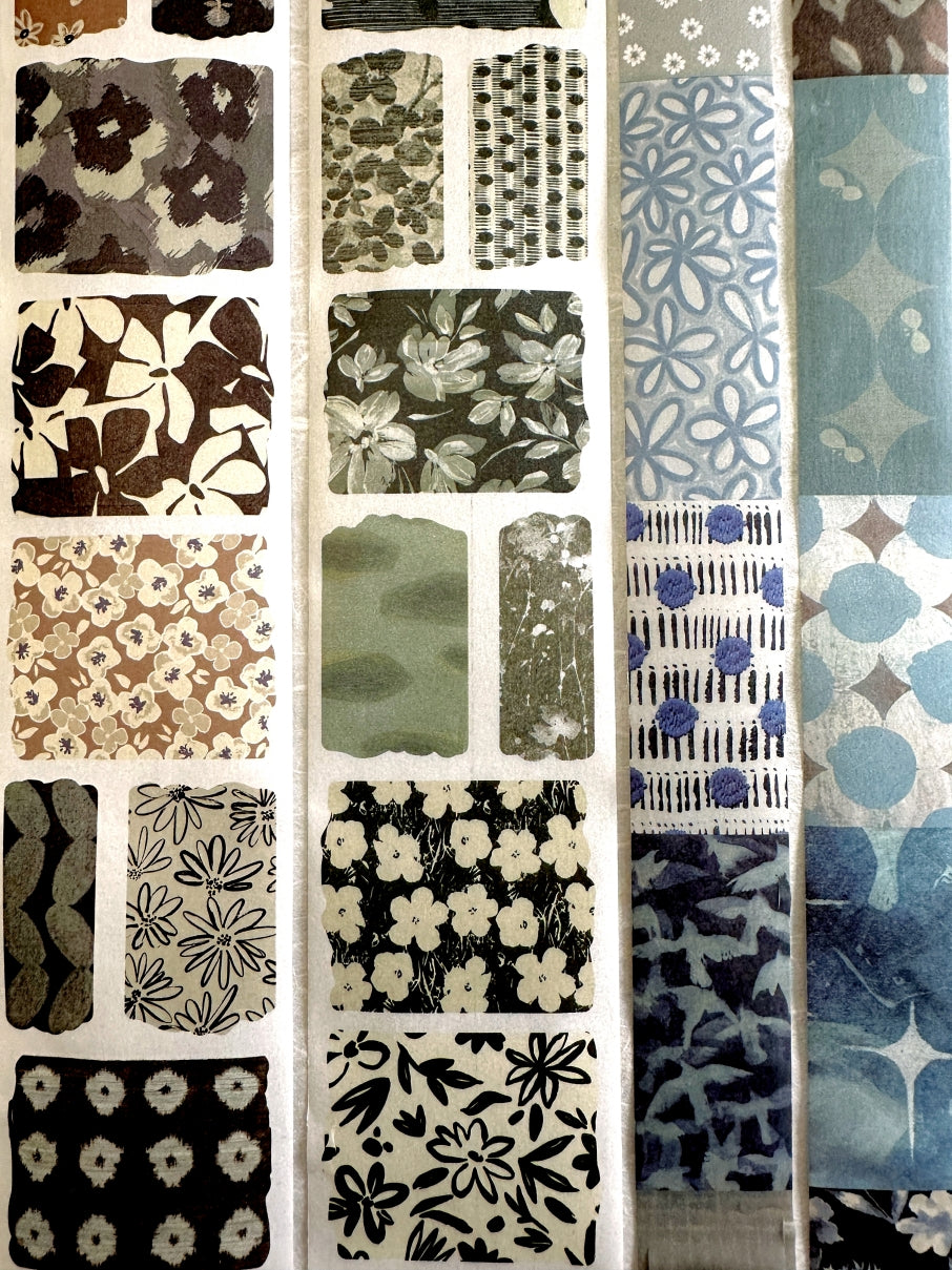 Muguang (Brand) - Empty Mountain Weaving series pre-cut washi tape SAMPLES