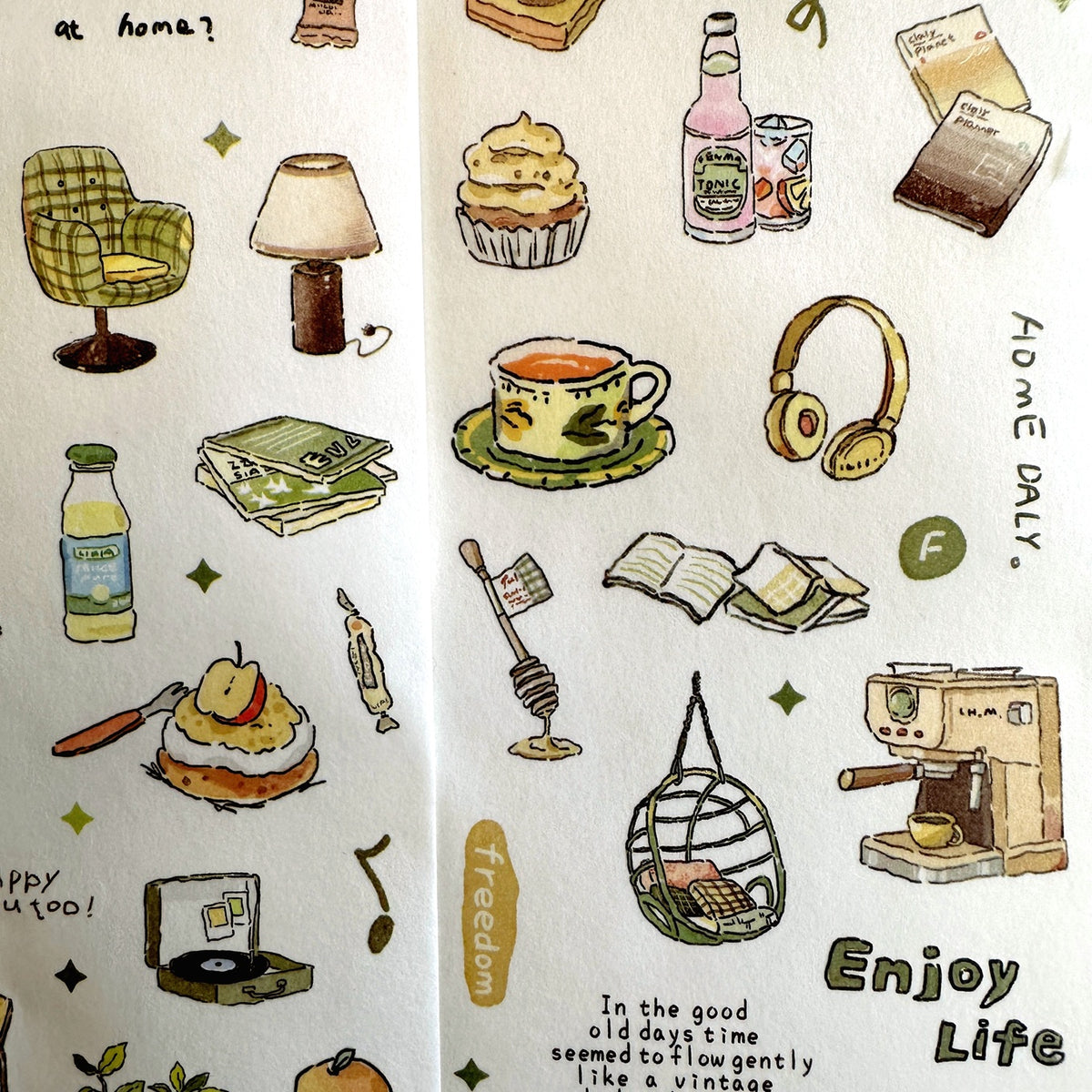 Muguang - Relax at Home kiss-cut washi tape SAMPLES