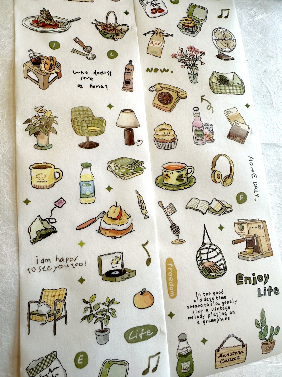 Muguang - Relax at Home kiss-cut washi tape SAMPLES