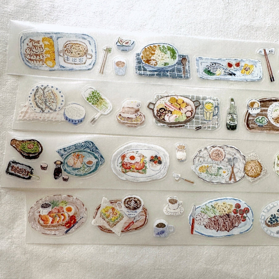 MuZiShan Studio - Meals kiss-cut washi & PET tape SAMPLES