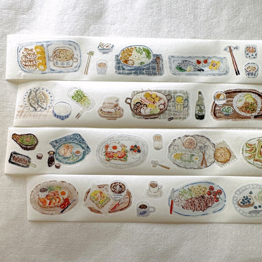 MuZiShan Studio - Meals kiss-cut washi & PET tape SAMPLES