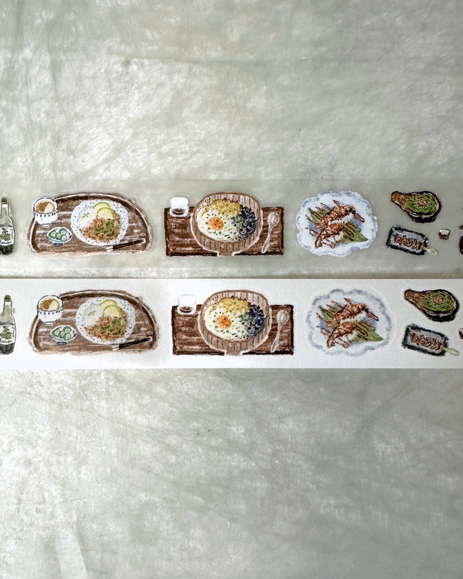 MuZiShan Studio - Meals kiss-cut washi & PET tape SAMPLES