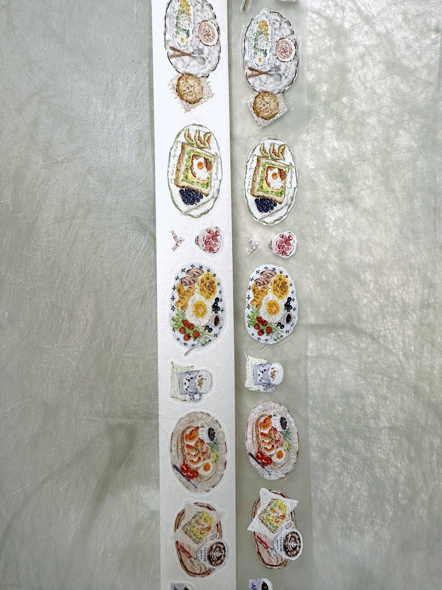 MuZiShan Studio - Meals kiss-cut washi & PET tape SAMPLES