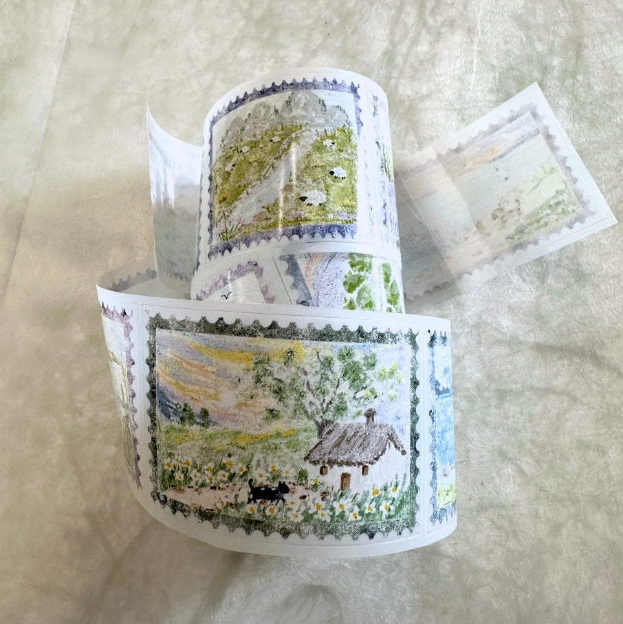 MuZiShan Studio - Oil Painting Scenes kiss-cut PET tape SAMPLES