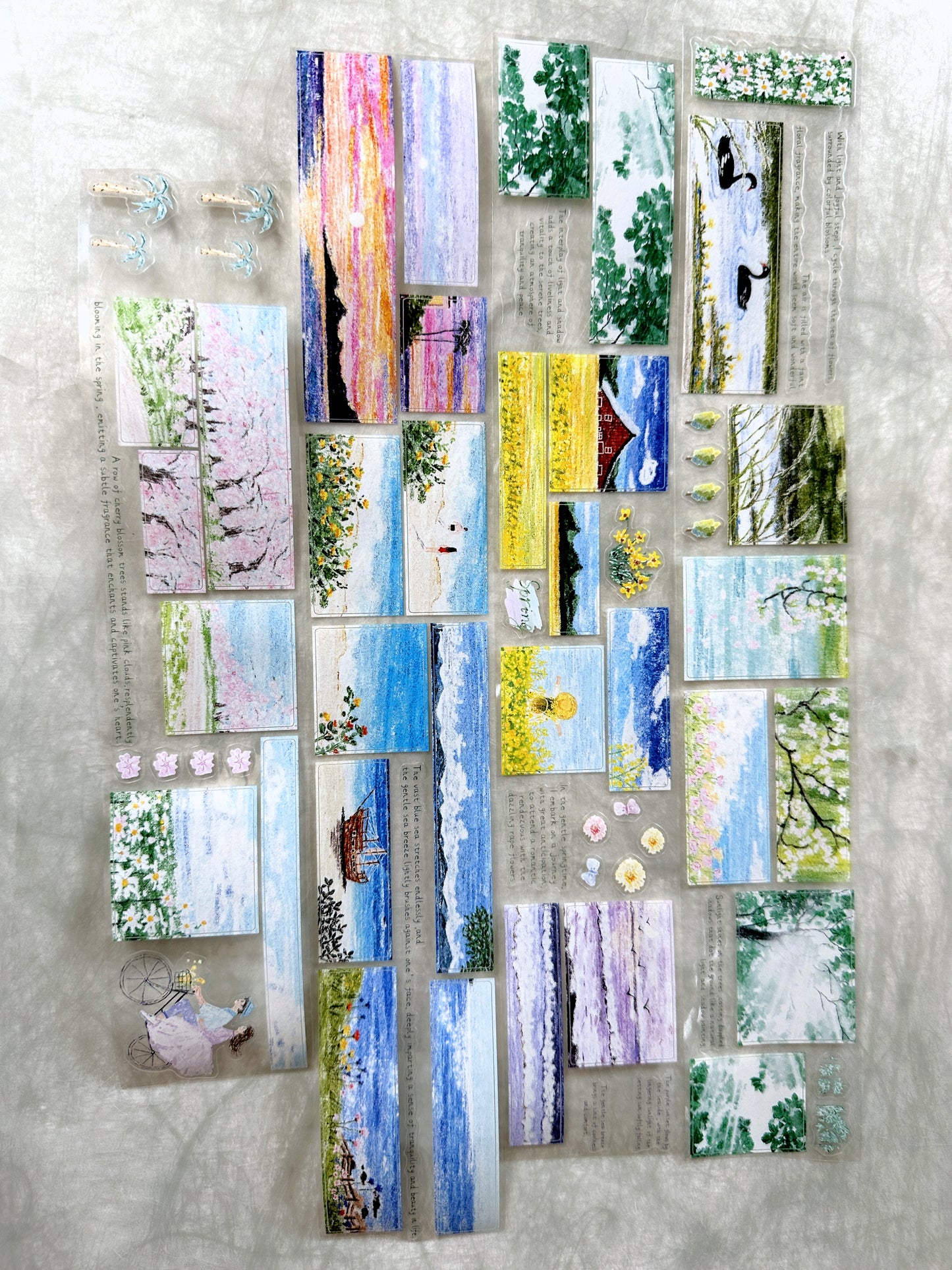 MuZiShan Studio - Looking for Spring kiss-cut PET tape (5 cm x 115 cm) SAMPLES