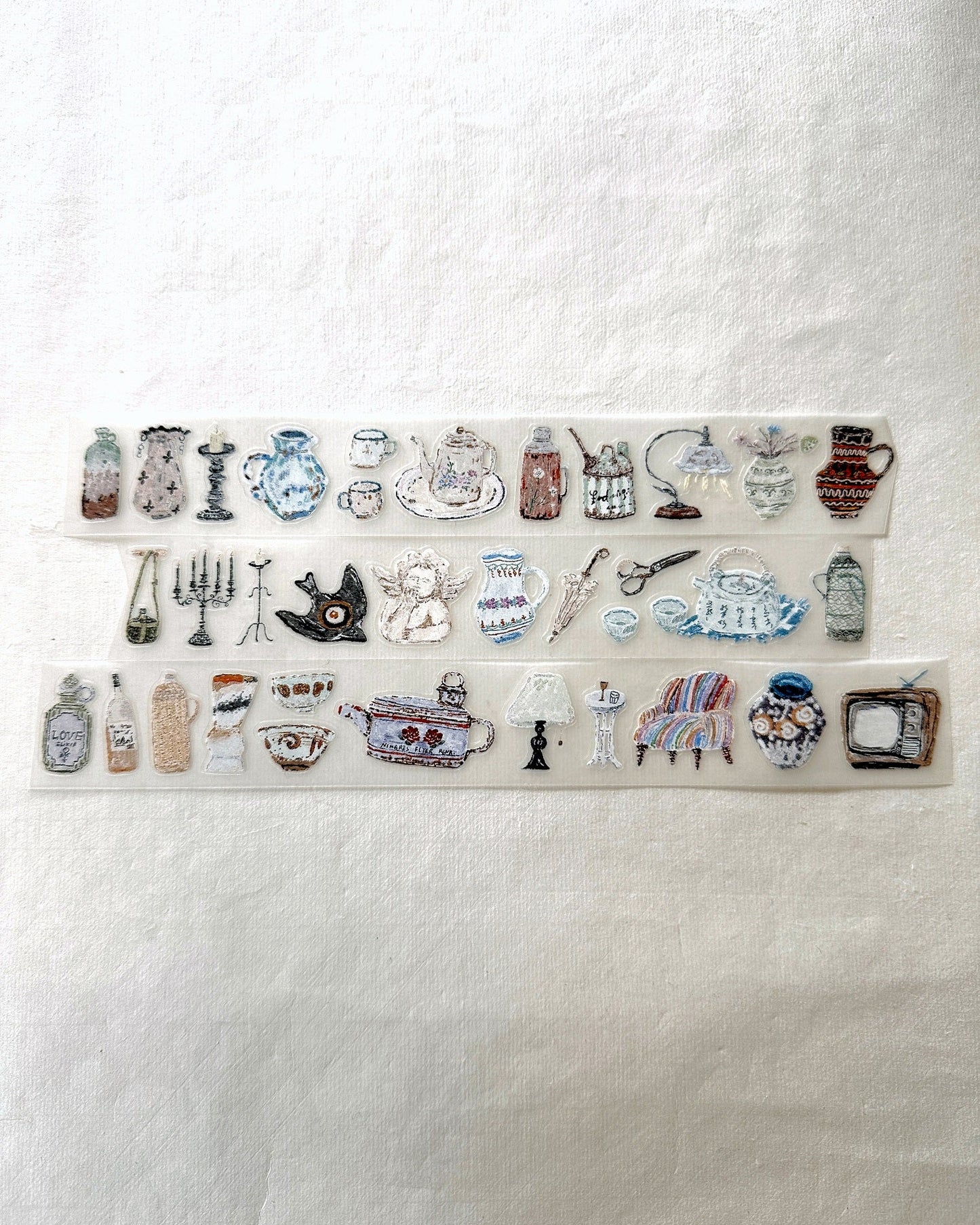 MuZiShan Studio - Antiques kiss-cut PET tape SAMPLES