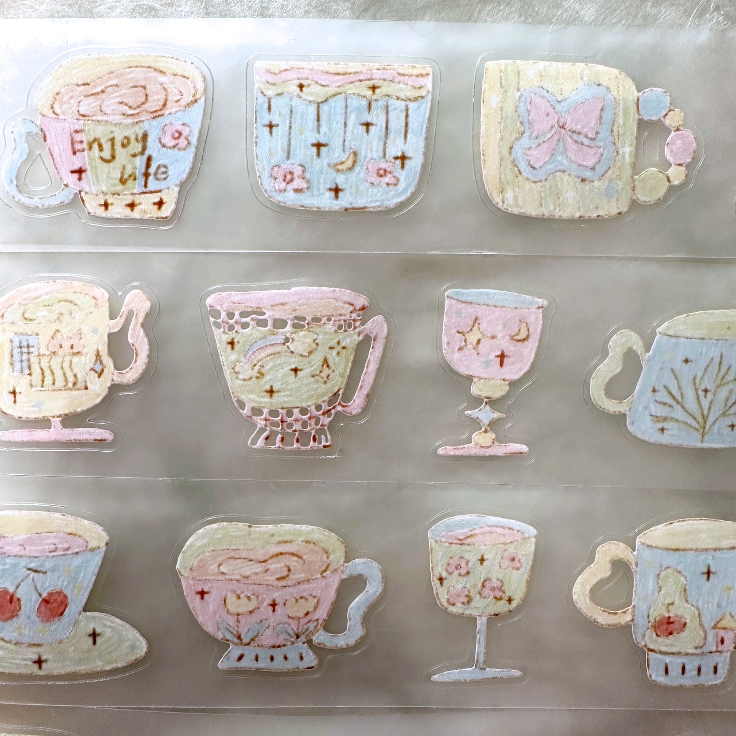 MuZiShan Studio - Rainbow Cup kiss-cut PET tape SAMPLES