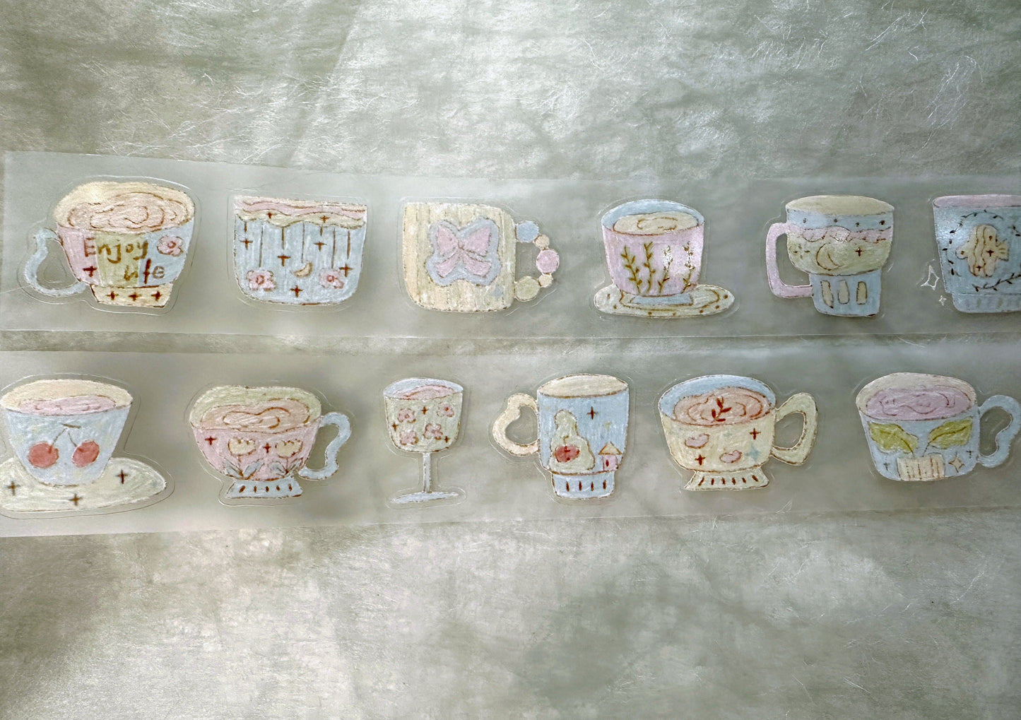 MuZiShan Studio - Rainbow Cup kiss-cut PET tape SAMPLES