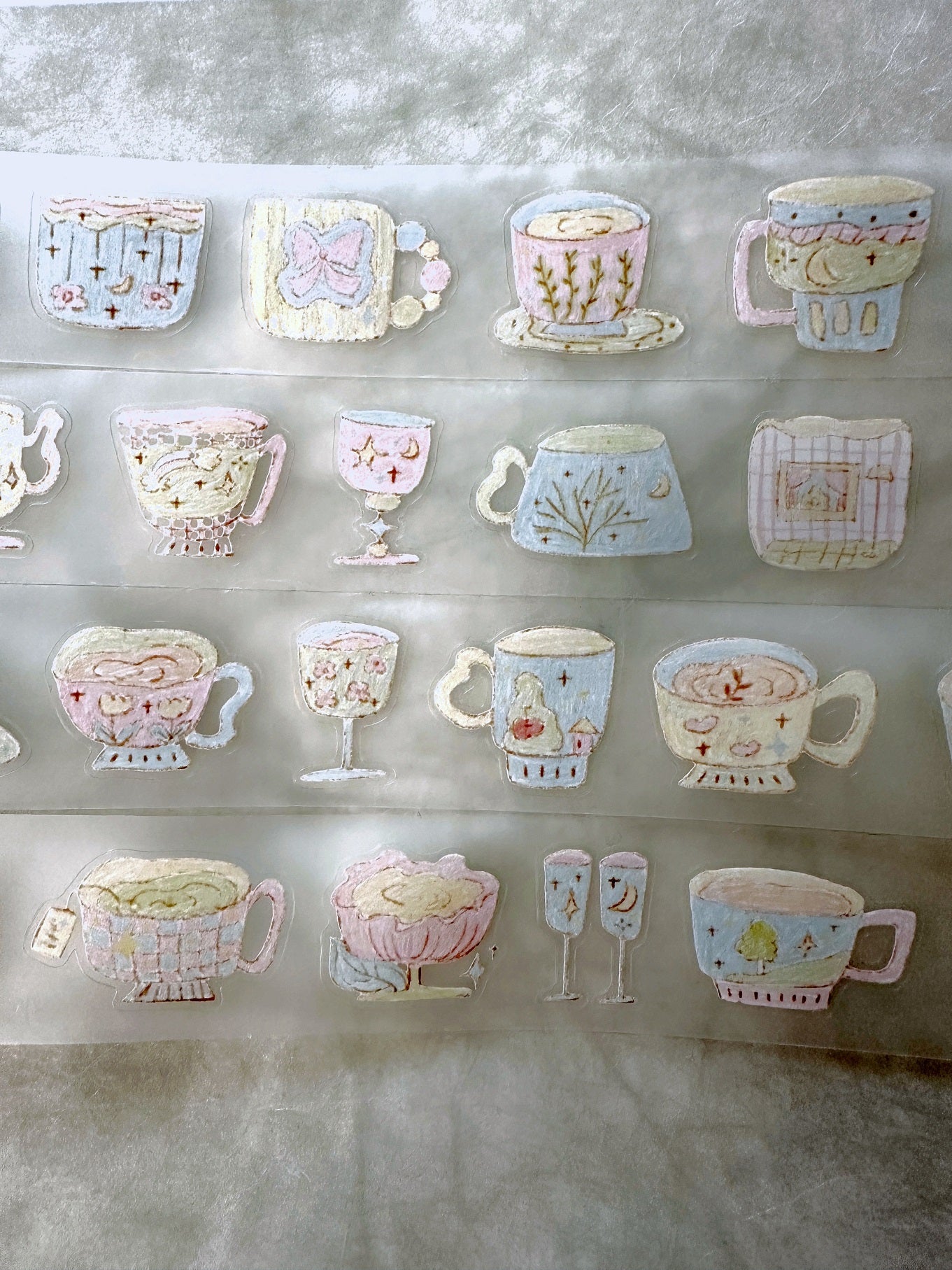 MuZiShan Studio - Rainbow Cup kiss-cut PET tape SAMPLES