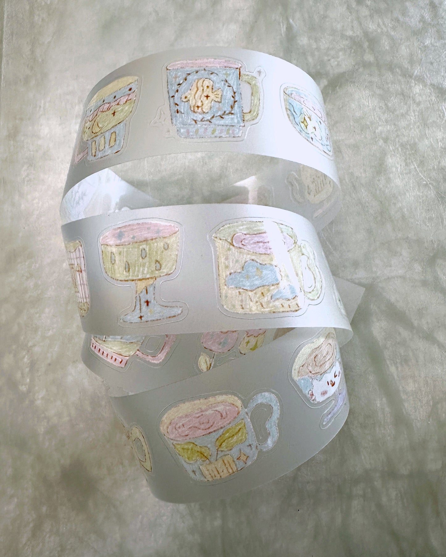 MuZiShan Studio - Rainbow Cup kiss-cut PET tape SAMPLES