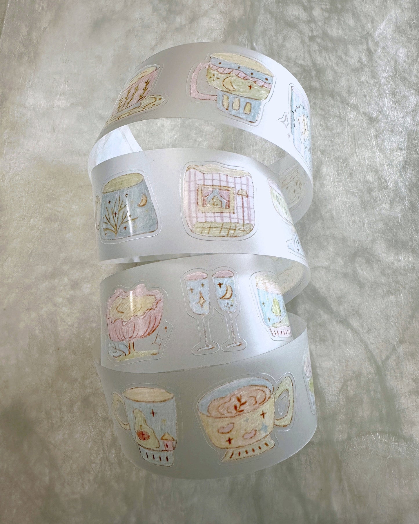 MuZiShan Studio - Rainbow Cup kiss-cut PET tape SAMPLES