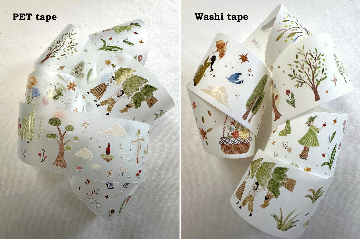 MuZiShan Studio - Fairy Tale of the Forest kiss-cut PET tape SAMPLES