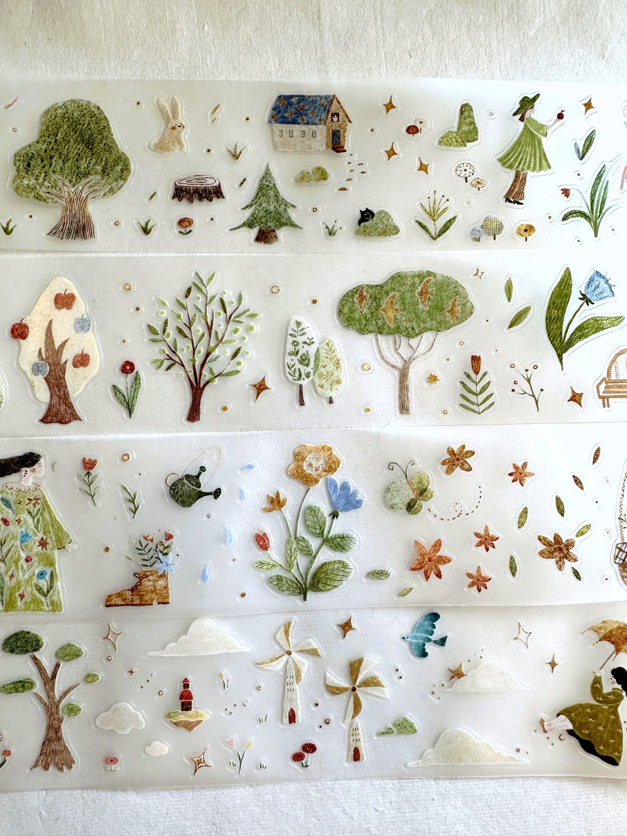 MuZiShan Studio - Fairy Tale of the Forest kiss-cut PET tape SAMPLES