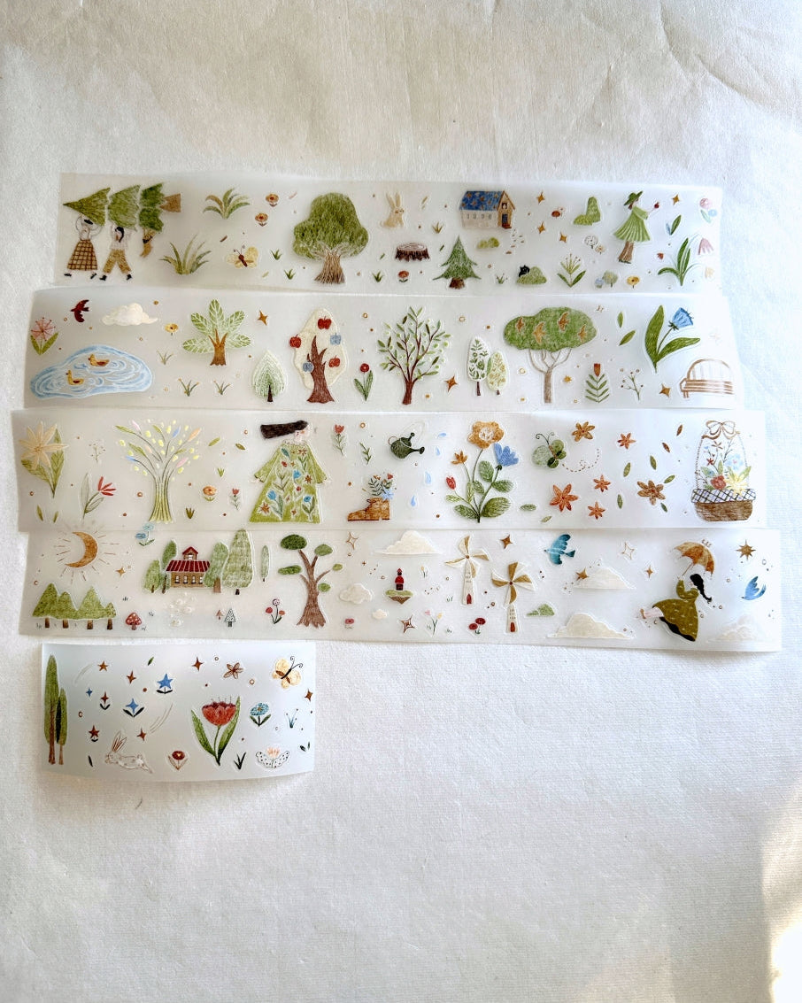 MuZiShan Studio - Fairy Tale of the Forest kiss-cut PET tape SAMPLES