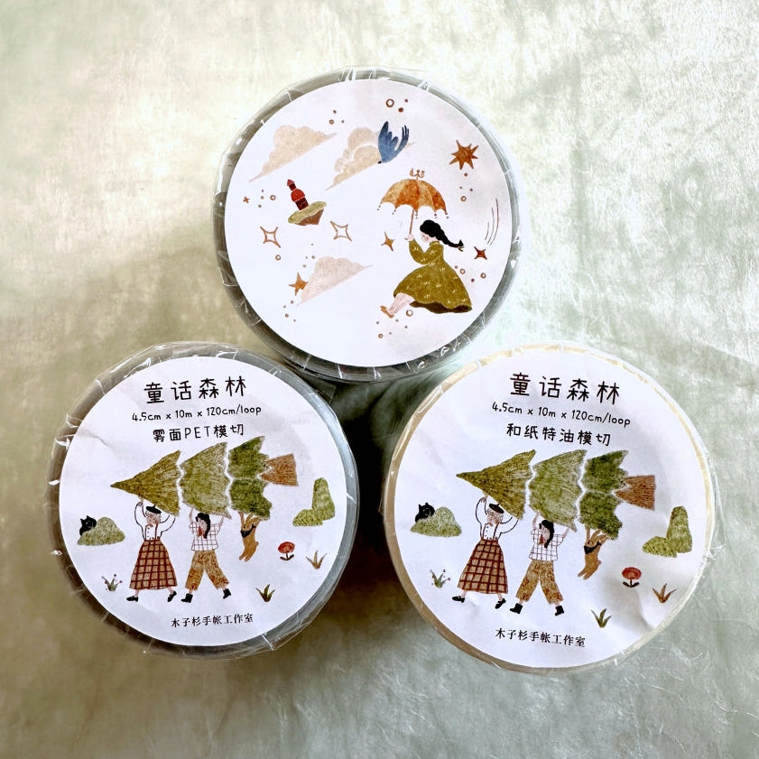 MuZiShan Studio - Fairy Tale of the Forest kiss-cut PET tape SAMPLES