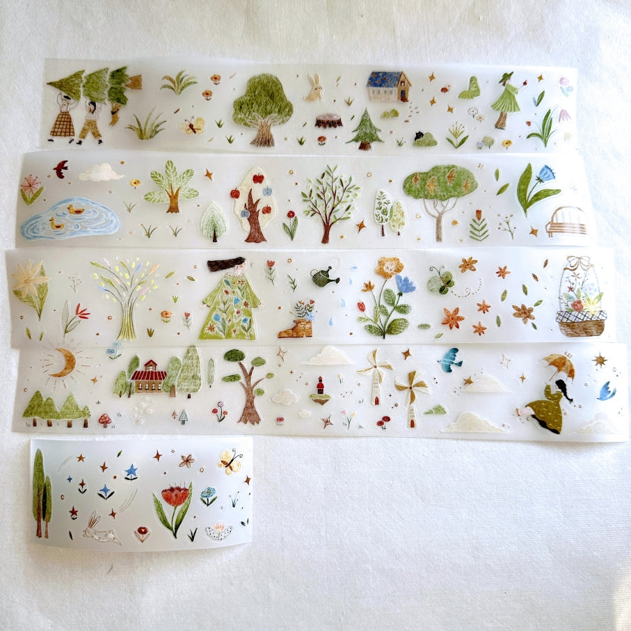 MuZiShan Studio - Fairy Tale of the Forest kiss-cut PET tape SAMPLES