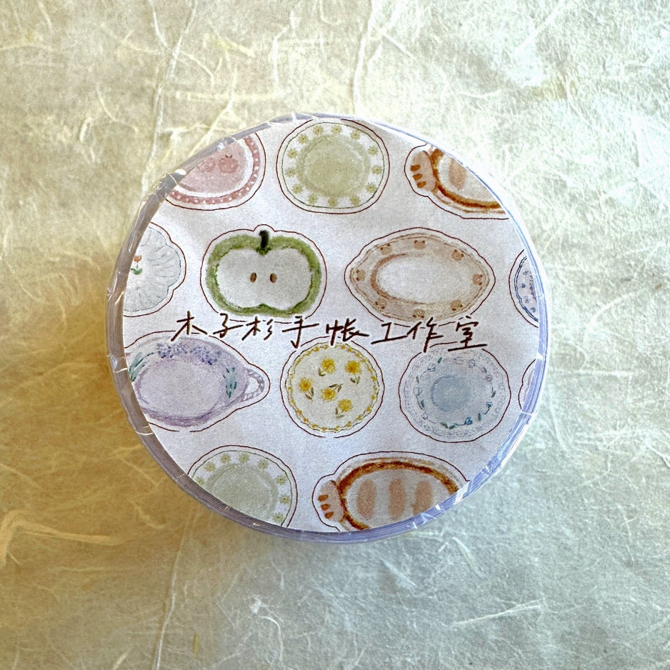 MuziShan Studio - Amusing Plates kiss-cut writable paper tape SAMPLES