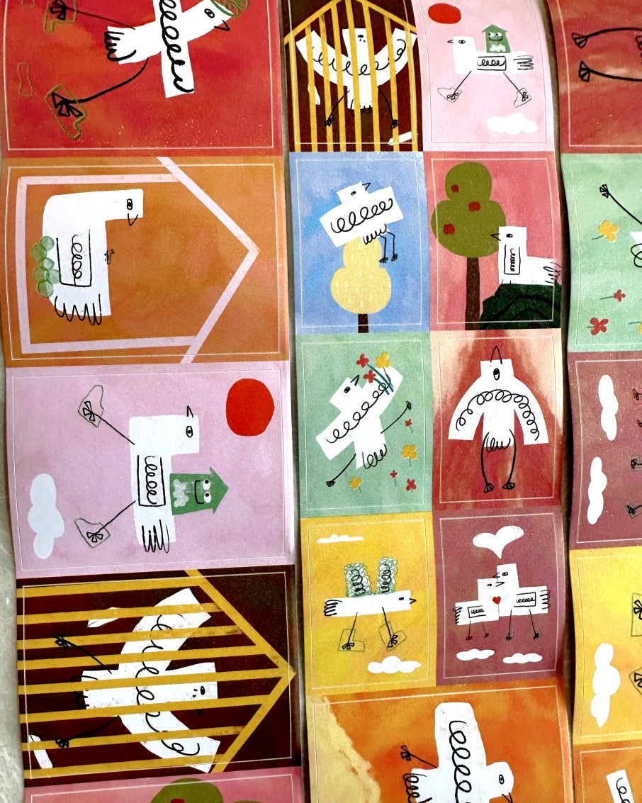 MuziShan Studio - Little Birds kiss-cut paper tape SAMPLES