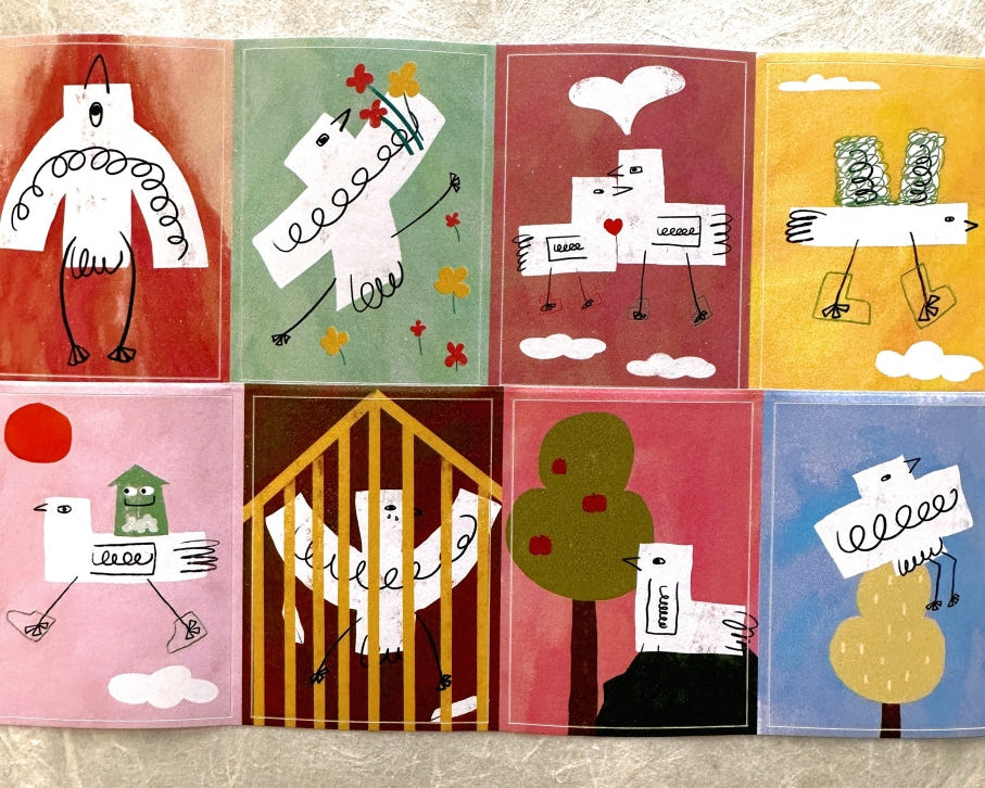 MuziShan Studio - Little Birds kiss-cut paper tape SAMPLES