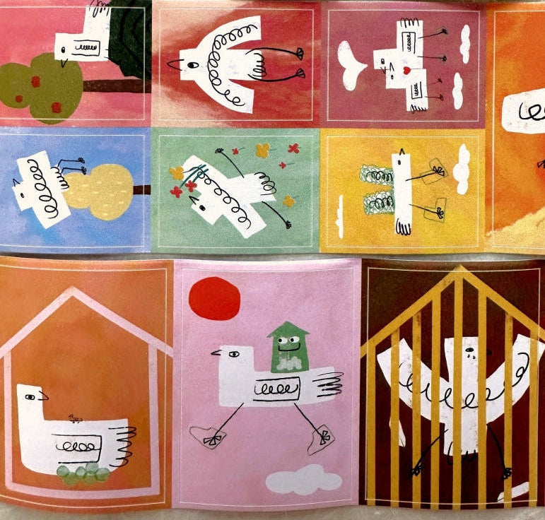 MuziShan Studio - Little Birds kiss-cut paper tape SAMPLES