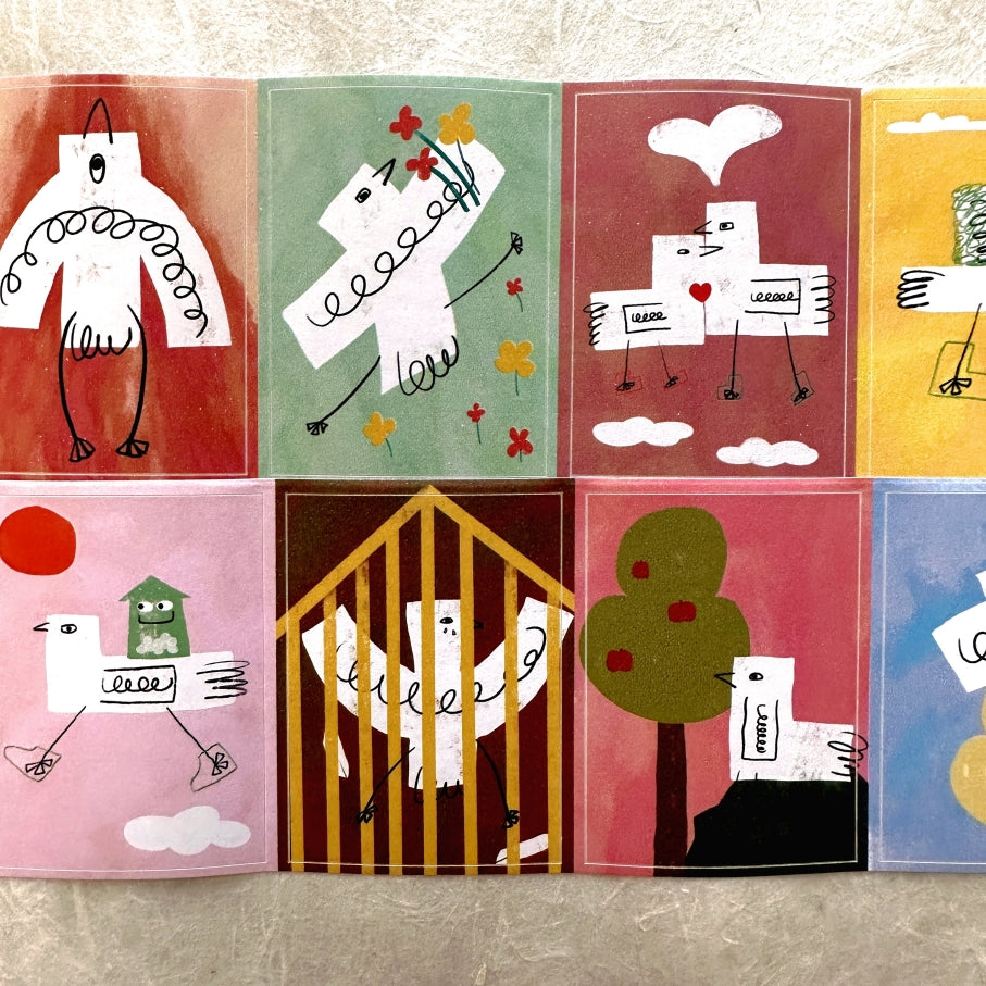 MuziShan Studio - Little Birds kiss-cut paper tape SAMPLES